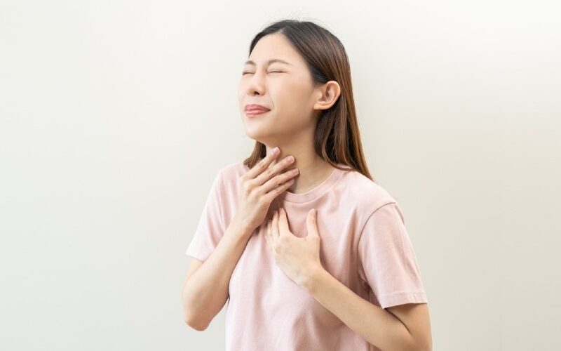 sleep apnea patient suffering grom acid reflux